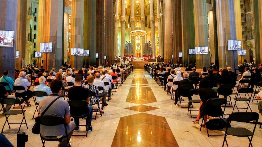Un moment de la cerimònia a la Sagrada Família