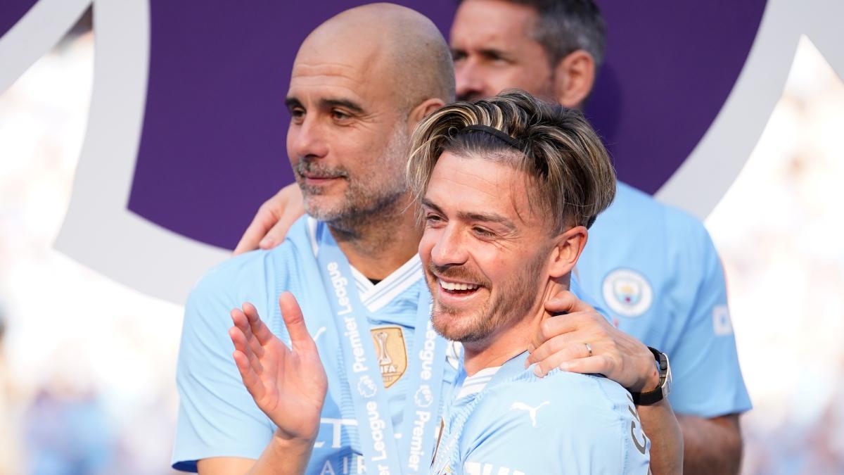Jack Grealish festejó como ninguno la Premier del City