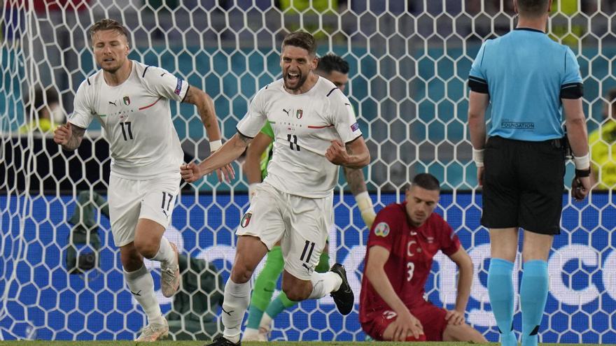 Una imagen del encuentro de Eurocopa entre Turquía e Italia.