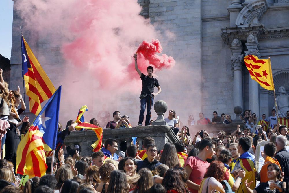 Estudiants, professors i personal de la UdG s''han manifestat a Girona