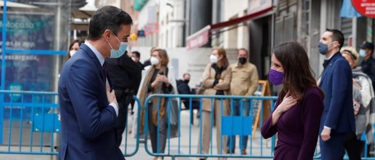 Pedro Sánchez e Irene Montero