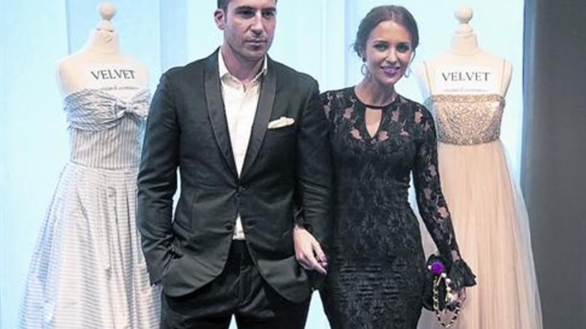 Miguel Ángel Silvestre y Paula Echevarría, en la presentación de 'Velvet' en el MIP-TV de Cannes (Francia).