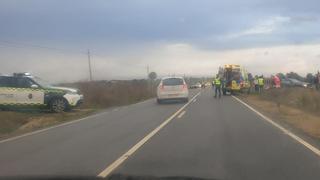 Dos heridos en una colisión múltiple entre tres vehículos junto a Cobadu, en Zamora