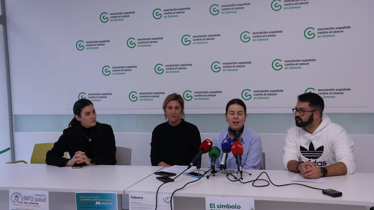 presentación de las actividades que desarrollará la AECC de Zamora durante el mes de febrero, enmarcadas en la conmemoración del Día Mundial contra el Cáncer