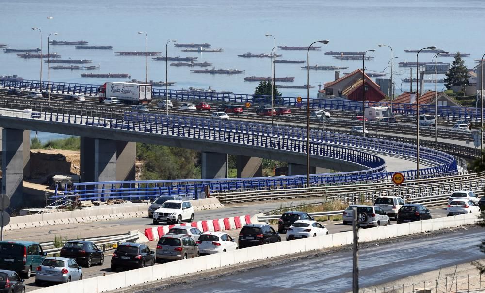 Colapso en las salidas de Vigo