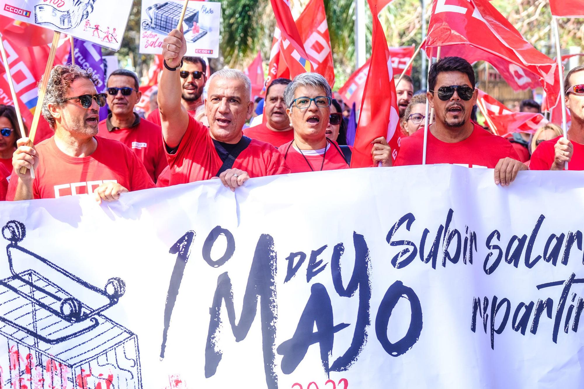 Manifestación por el Primero de Mayo en Las Palmas de Gran Canaria