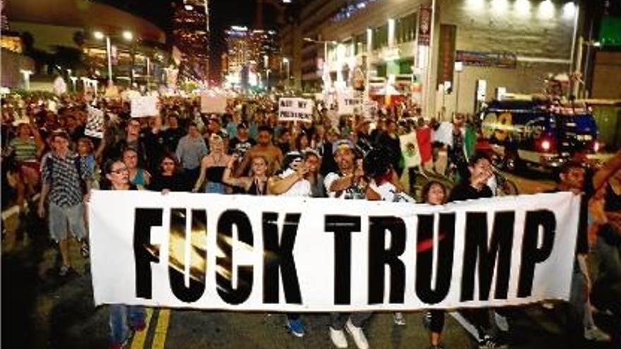 Manifestació contra l&#039;elecció de Donald Trump, a Los Angeles.