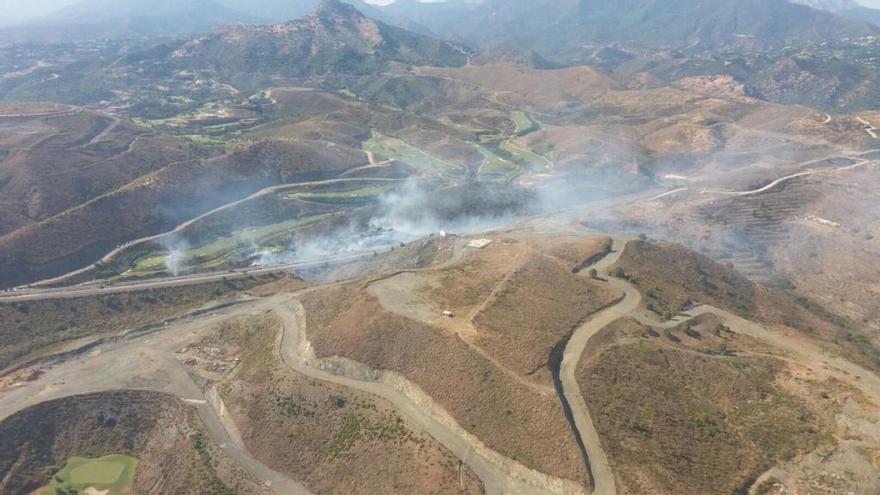 Imagen aérea tomada por los medios de Infoca en un incendio.