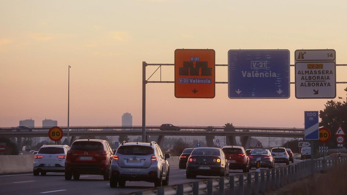 ista de la autovía V-21 en Valencia,
