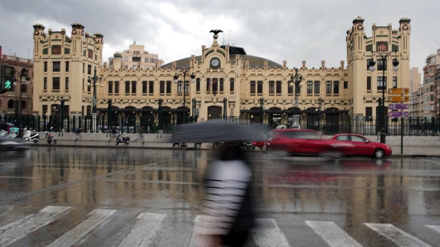 Lluvias fuertes hoy en la ciudad de Valencia.