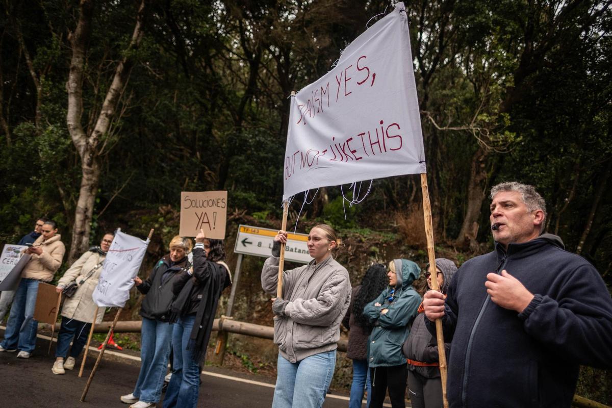 Manifestación en Anaga