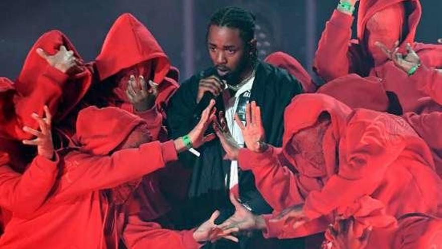 El rapero Kendrick Lamar, en una actuación. // AFP
