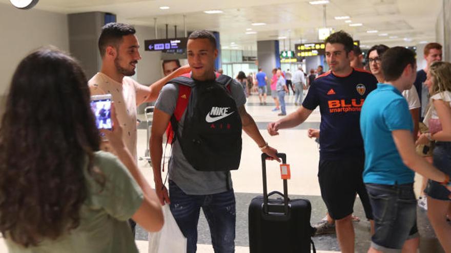 Rodrigo, a su llegada al Aeropuerto de Manises.