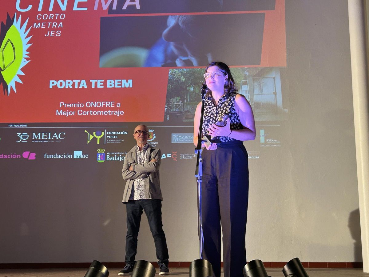 Joana Alves, con su Onofre.