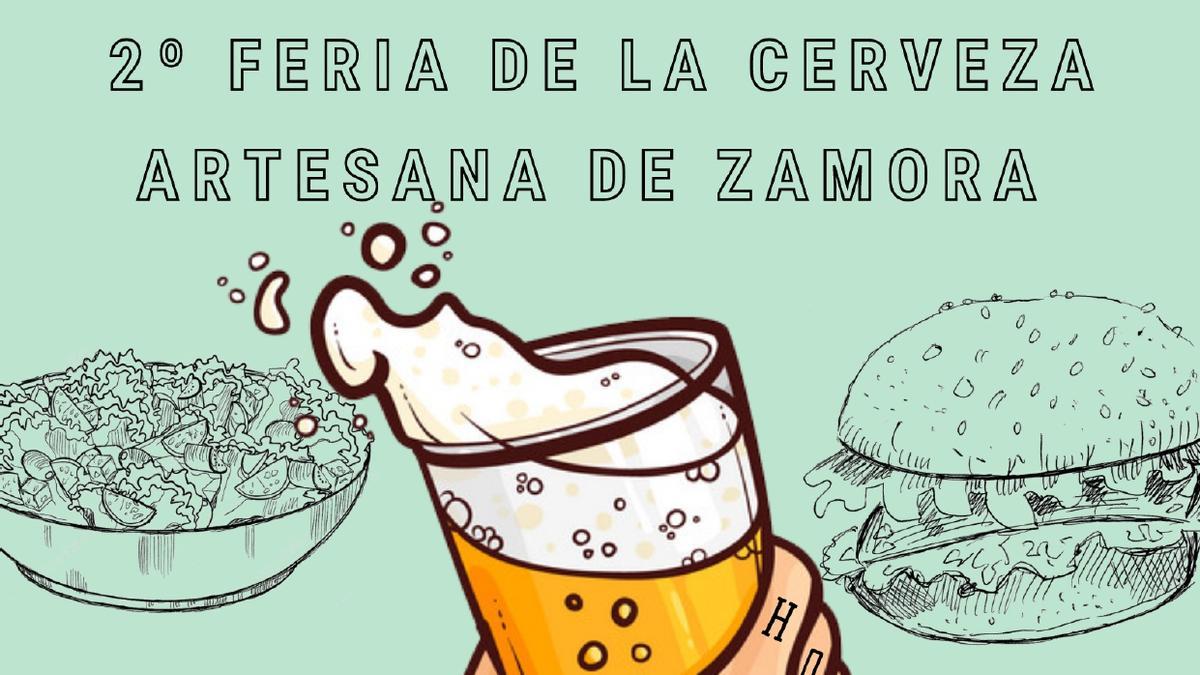 Cartel promocional de la Feria de la Cerveza de Zamora.