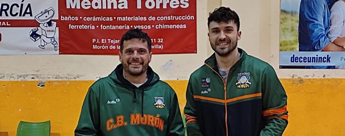 José Antonio Santaella y Álvaro Cordón, el nuevo cuerpo técnico del Morón de LEB Plata.