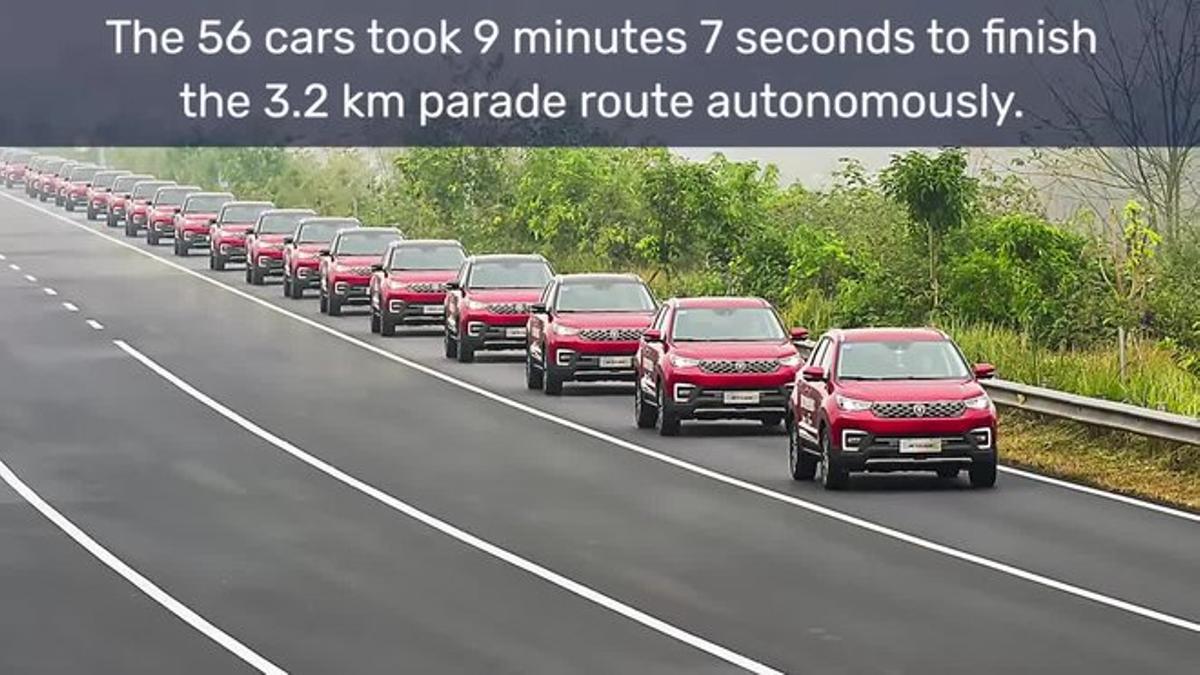 largest autonomous car parade - guinness world recordsyoutubecom