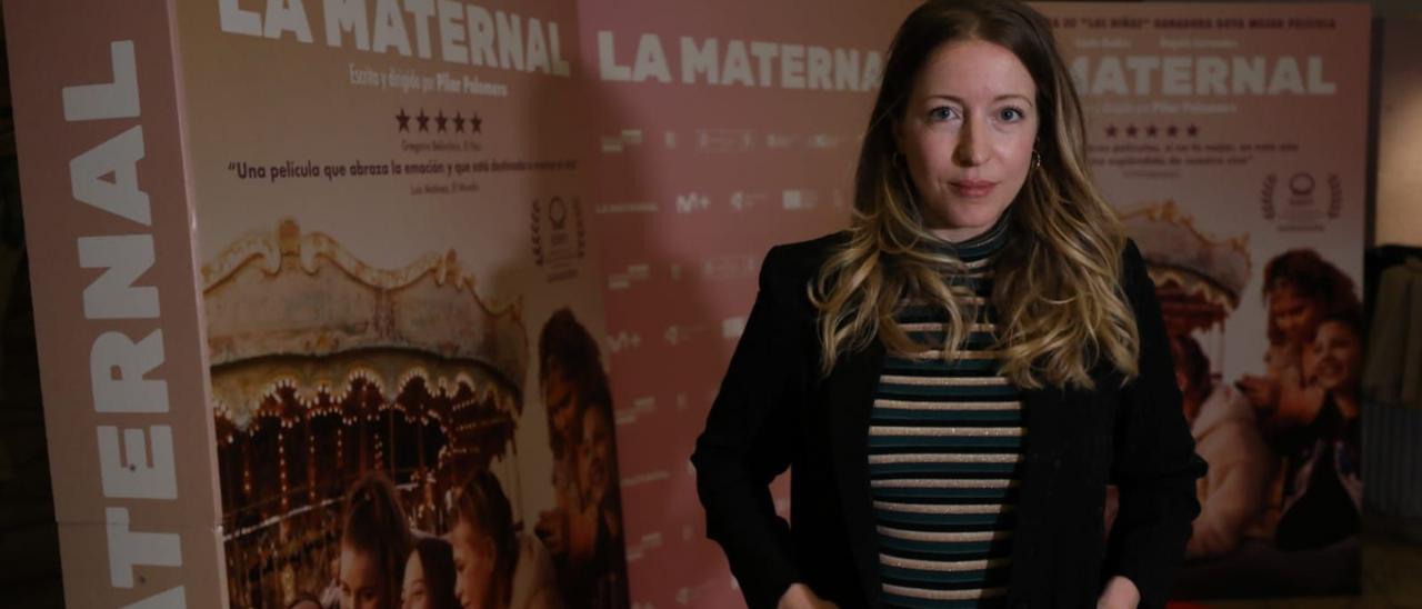 La directora aragonesa Pilar Palomero, en el preestreno de &#039;La maternal&#039;, en los cines Palafox de Zaragoza.