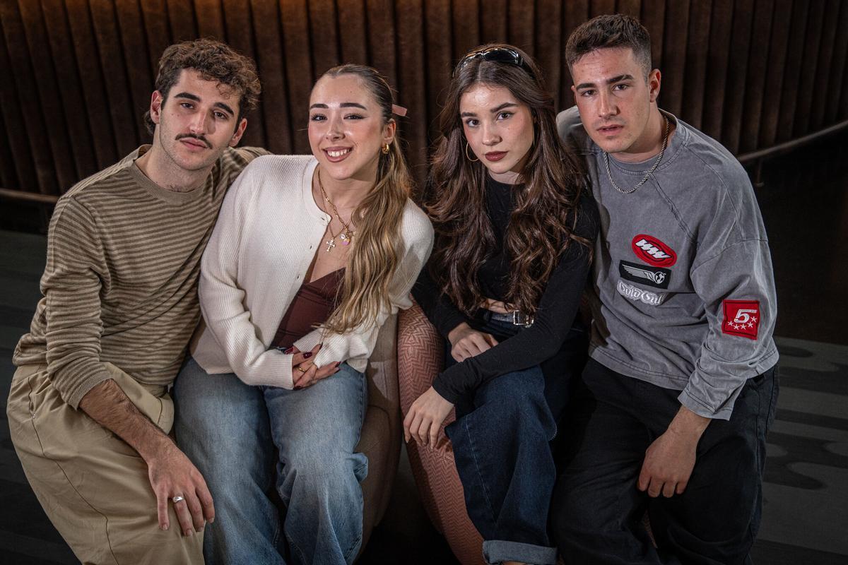 Carlos, Laura, Cristina y Guille