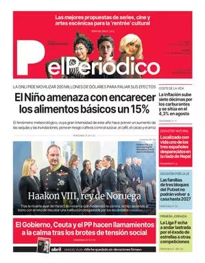 La portada de EL PERIÓDICO del 29 de agosto de 2026