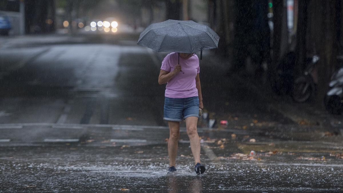Los estragos de las intensas lluvias en Barcelona