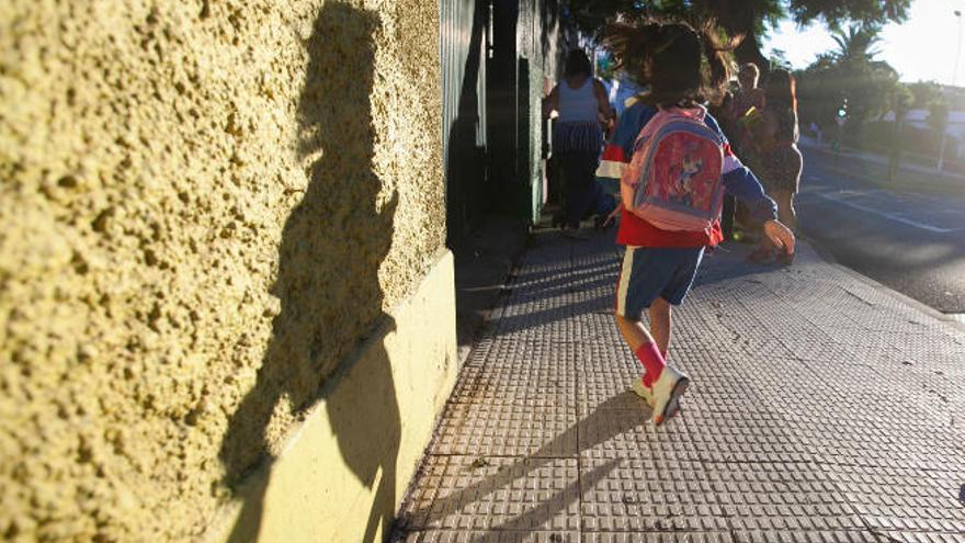 Alumnos en un centro de Santa Cruz de Tenerife.