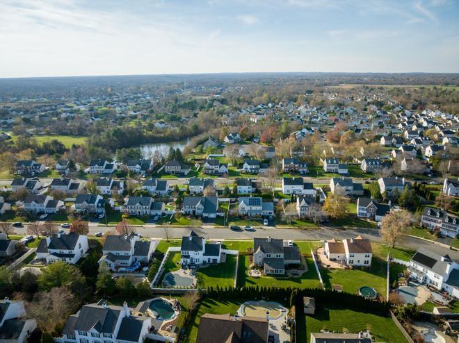 Vista aérea de Freehold, la ciudad de nacimiento de Bruce Springsteen