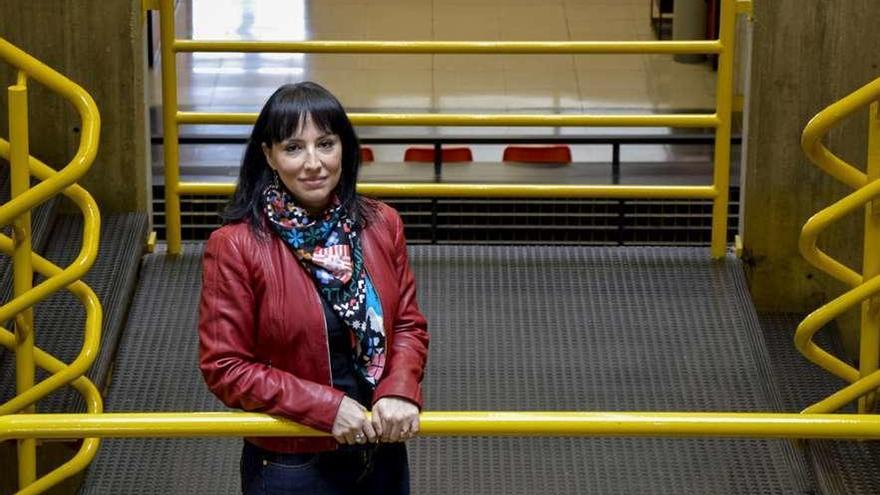 María Victoria Carrera, en la Facultad de Ciencias de la Educación de Ourense. // Brais Lorenzo