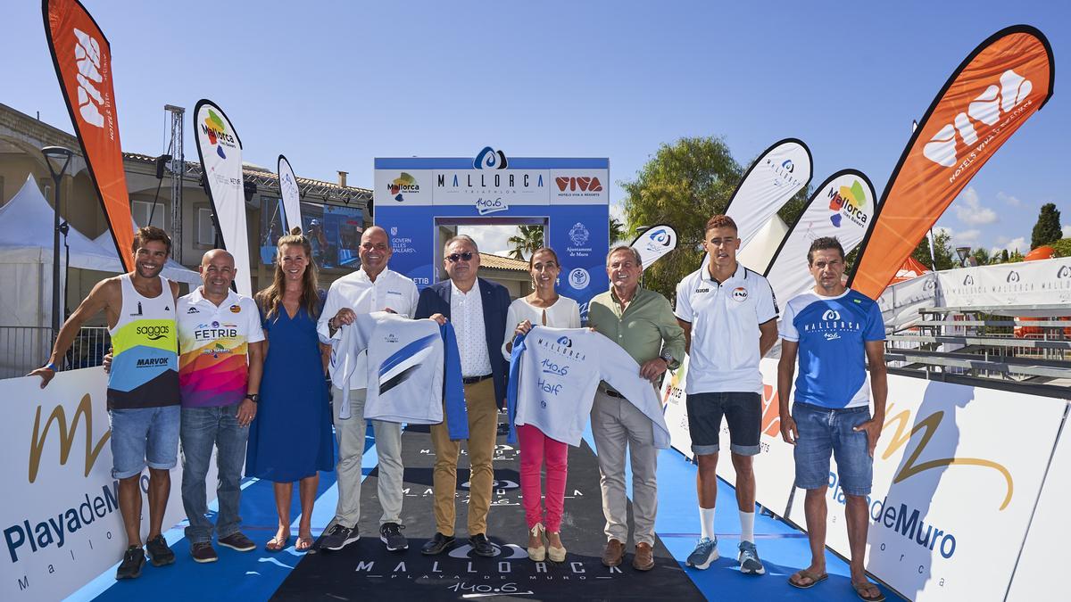Una imagen de la presentación del Mallorca 140.6 Triathlon, este viernes en Playa de Muro.