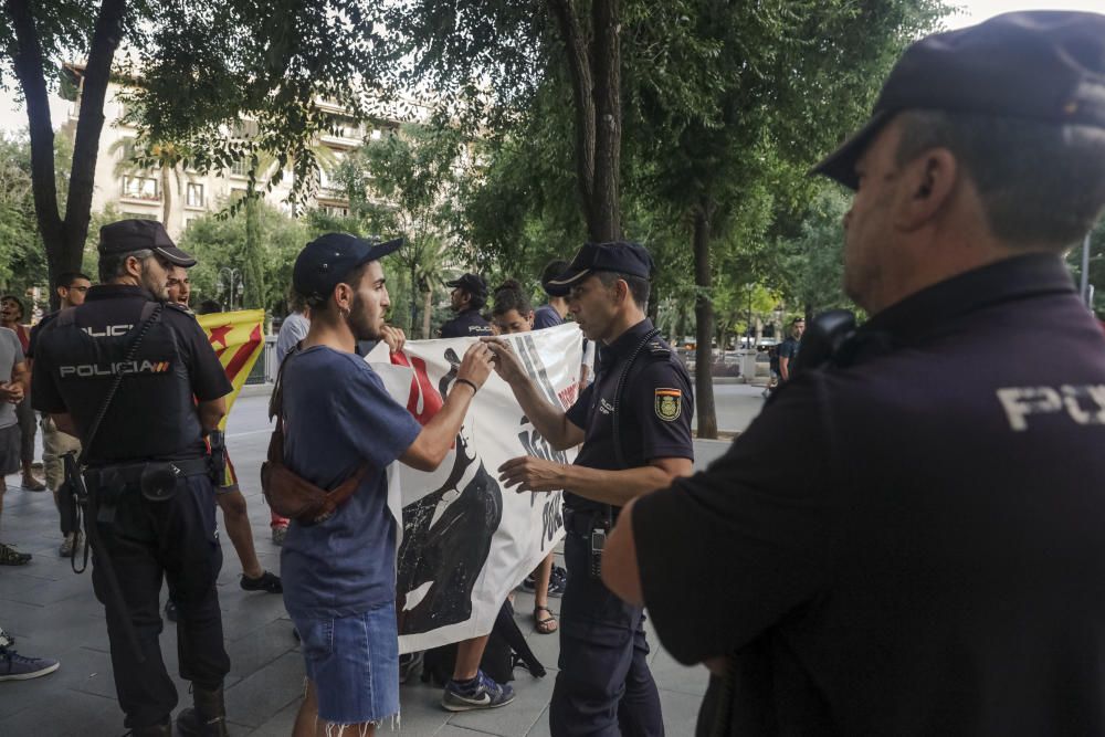 Manifestación por los detenidos por quemar fotos del Rey en Palma