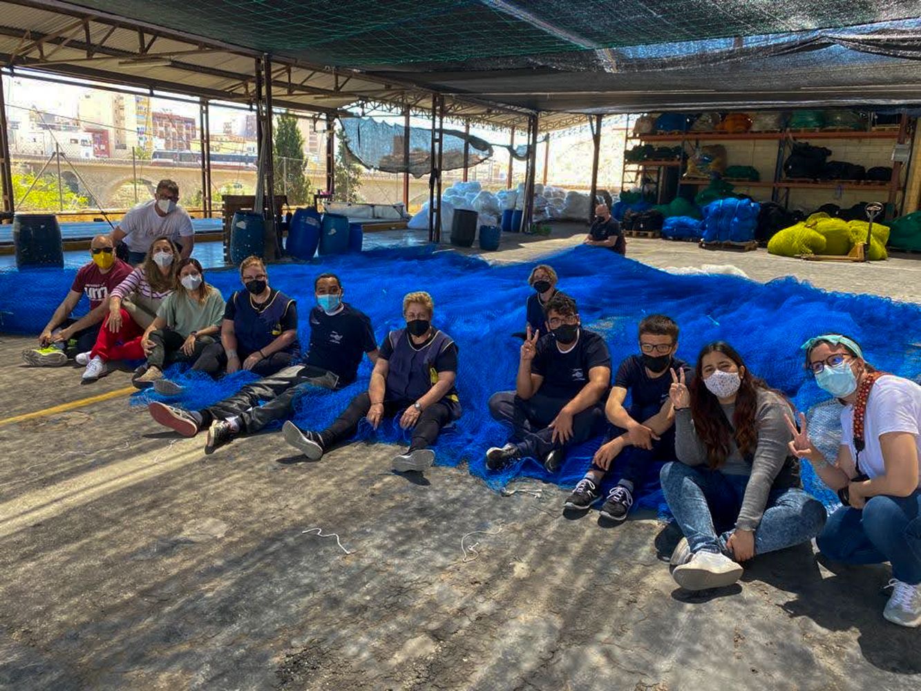 Grabación de los alumnos de comunicación Audiovisual de la UMH con los alumnos del colegio Secanet de la Vila