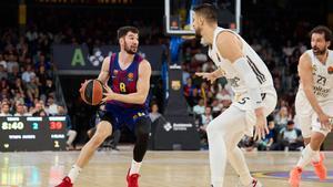 Darío Brizuela, en el último Clásico de Euroliga ante el Real Madrid