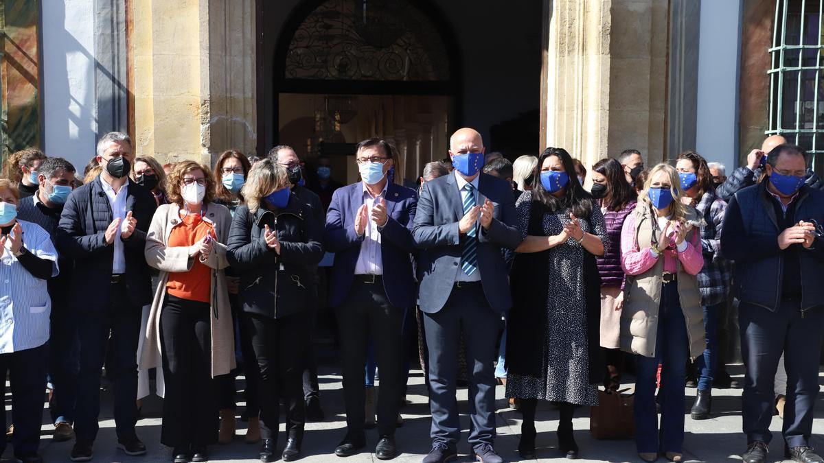 Minuto de silencio por Ucrania, en la Diputación de Córdoba.