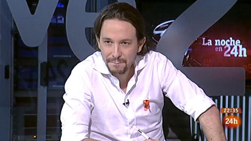 Pablo Iglesias durante su entrevista en &#039;24H&#039;.