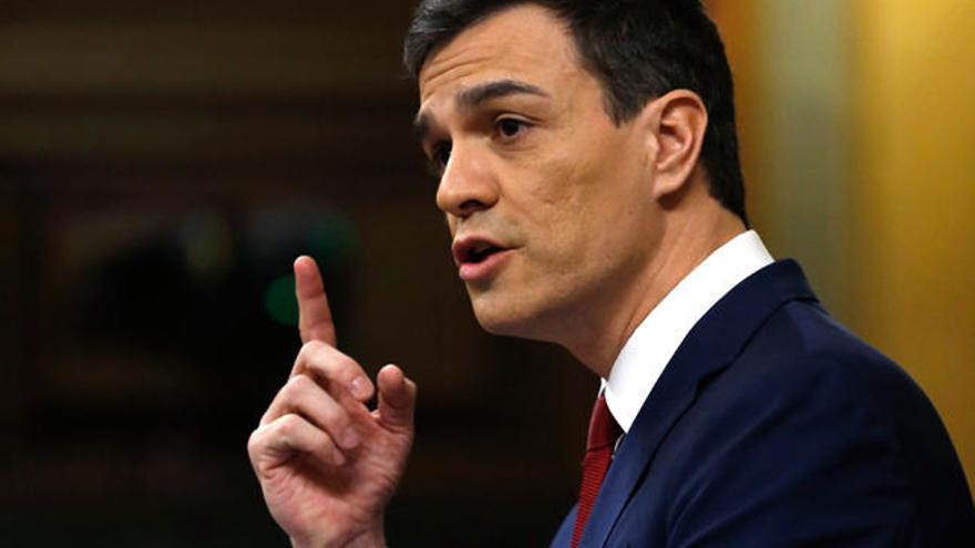 Pedro Sánchez, en el Congreso. //EFE