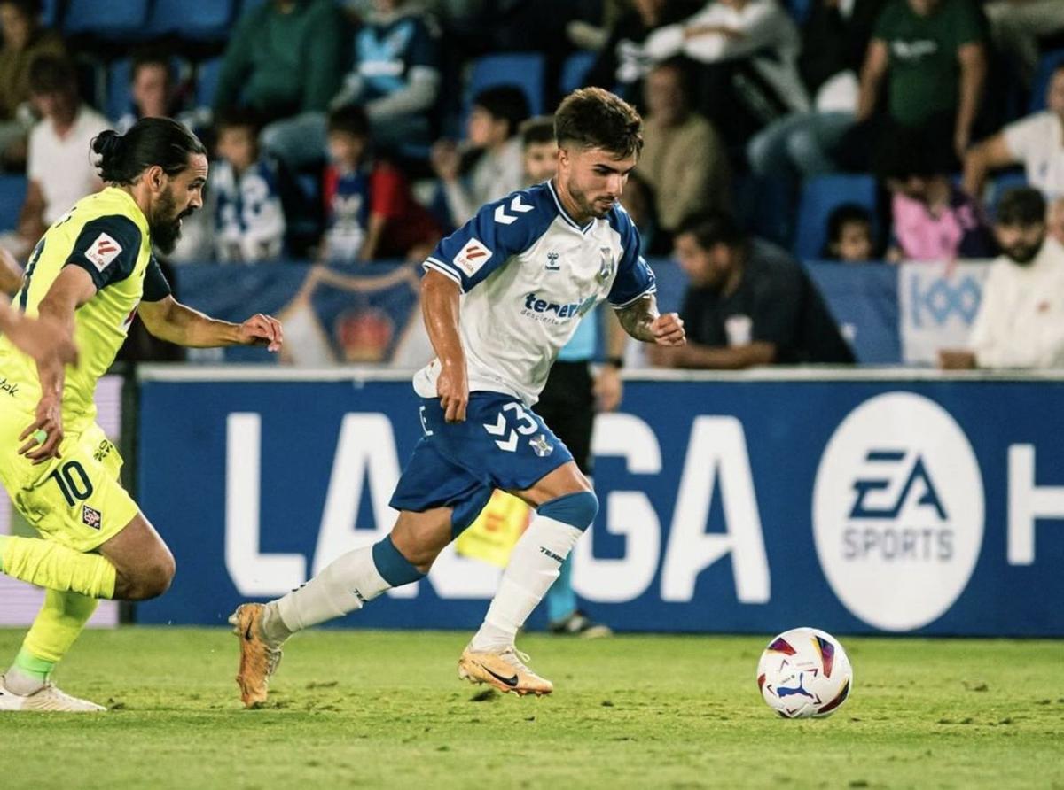 Cacho, durante el partido del pasado sábado. | | CD TENERIFE