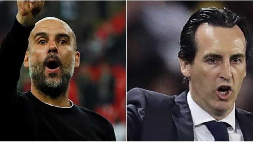 Pep Guardiola y Unai Emery.