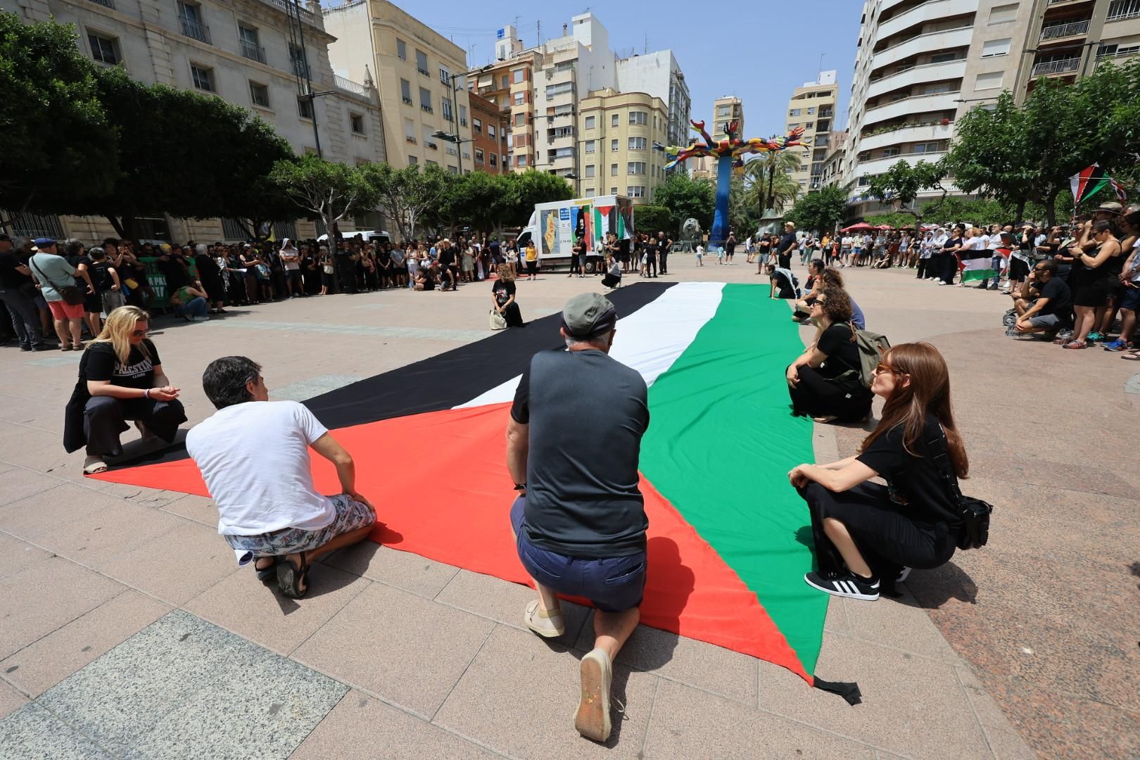 Manifestación a favor del pueblo palestino y la paz en Castellón