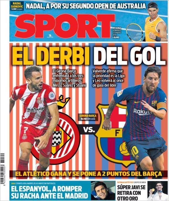 Portada SPORT domingo 27 enero 2019