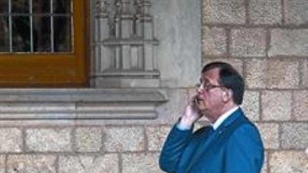 El 'conseller' Francesc Xavier Mena, en el Palau de la Generalitat.