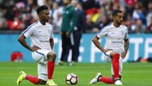 Sturridge y Walcott, este sábado en Wembley antes de empezar el Inglaterra-Malta.