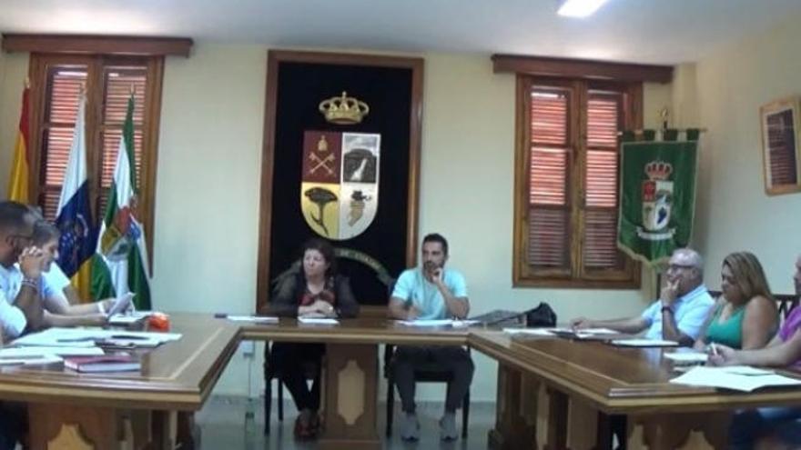 Sesión plenaria del Ayuntamiento de Vilaflor celebrada el pasado lunes.