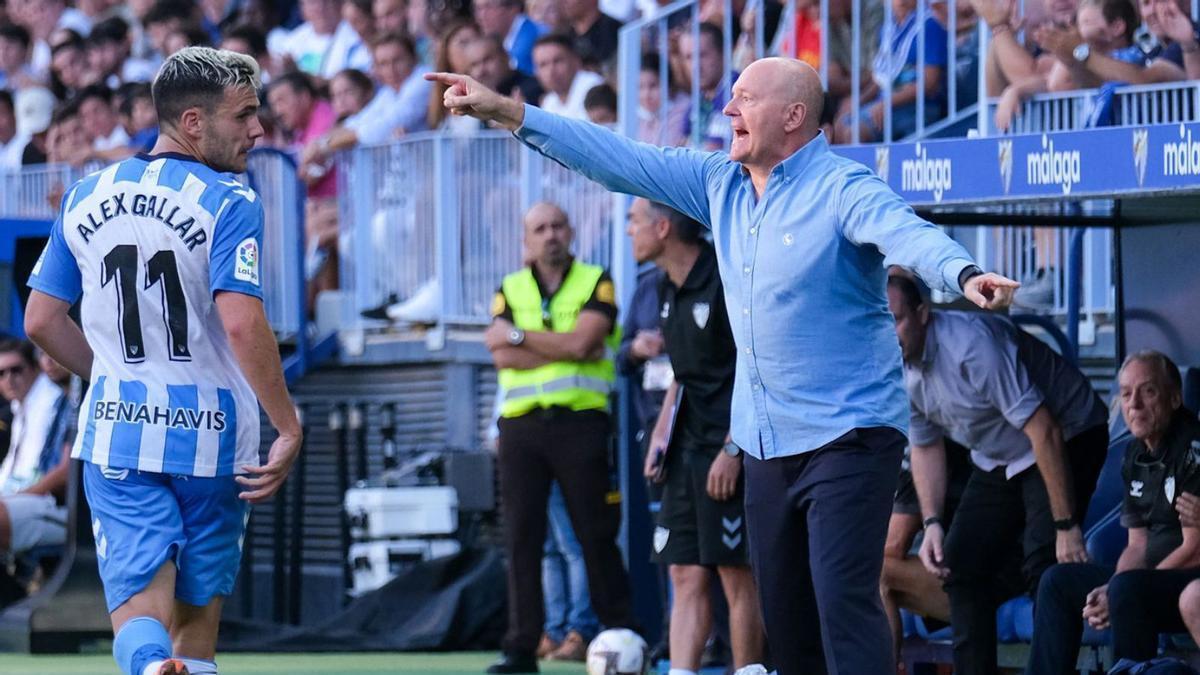 Pepe Mel, en su debut como entrenador del Málaga CF en La Rosaleda frente al Villarreal B. | GREGORIO MARRERO