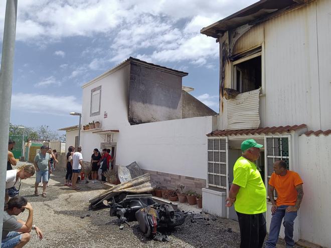 Incendio en el camping de Pasito Blanco