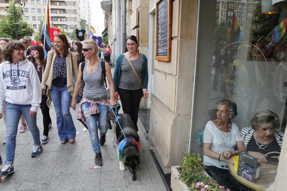 Desfile del orgullo LGTB por las calles gijonesas