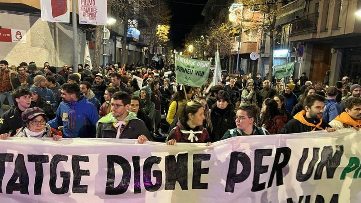 Una manifestació de Pirineu Viu fa un any