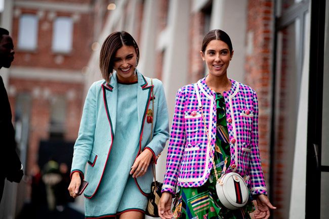 Looks de 'street style' en la Semana de la Moda de Milán con piezas de Gucci