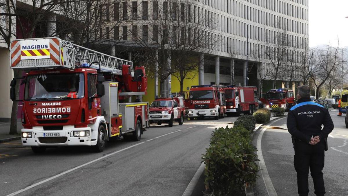 El incendio de la calle Teixugueiras tuvo lugar el domingo.