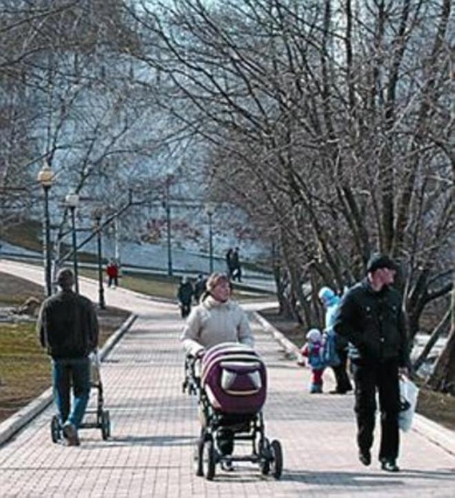 Paseo con carrito por Moscú.