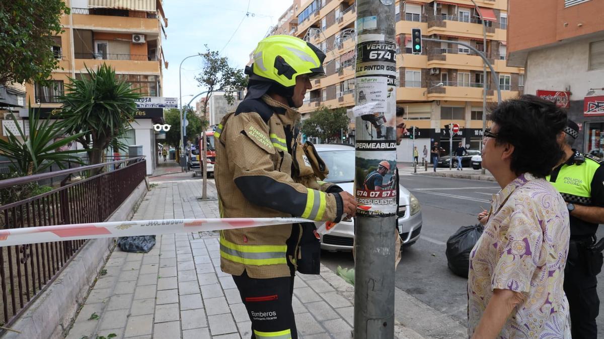 Las obras en la calle Pintor Otilio de Alicante, paralizadas otra vez por una fuga de gas